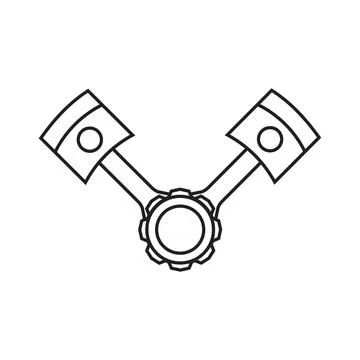 Piston icon logo Stock Illustration