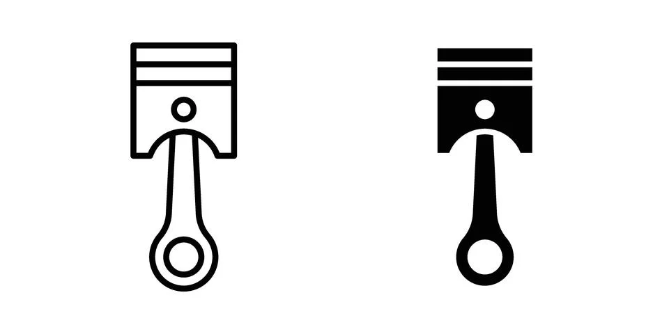 Piston icon set, collection of vector icons Stock Illustration