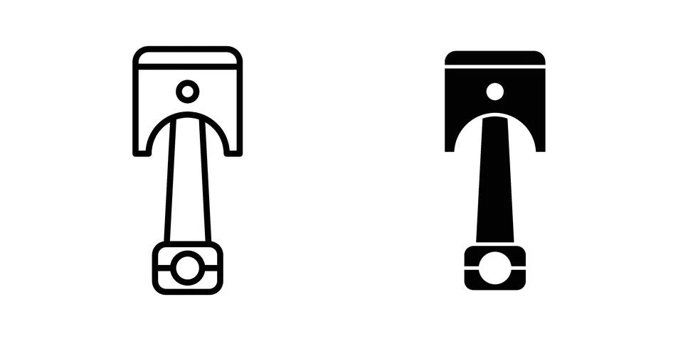 Piston icon set. Vector EPS 10 Stock Illustration