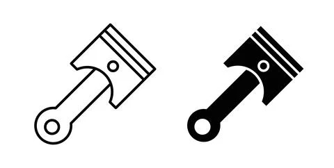 Piston icon symbol. Flat Vector illustration Stock Illustration