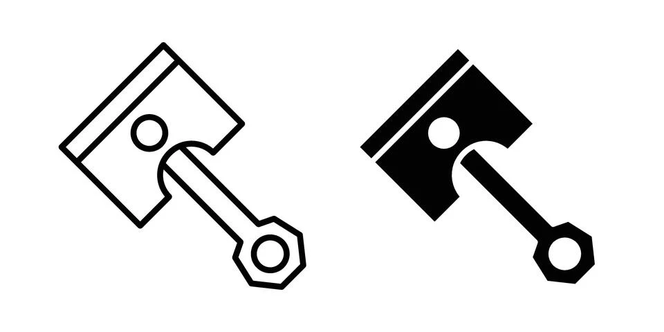 Piston icon vector design illustrations Stock Illustration