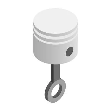 Piston isometric 3d icon Stock Illustration