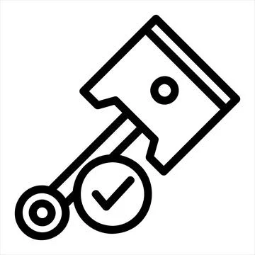 Piston line icon vector illustration isolated on white background Ilustración de archivo