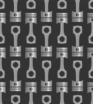 Piston pattern seamless. Motorcycle club background. biker club texture Illustrazione stock