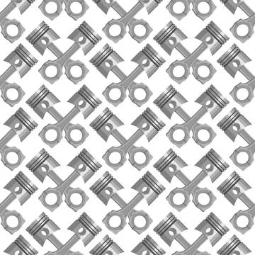 Piston pattern seamless. Motorcycle club background. biker club texture Illustrazione stock