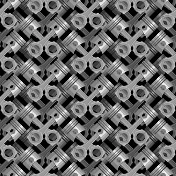 Piston pattern seamless. Motorcycle club background. biker club texture Illustrazione stock