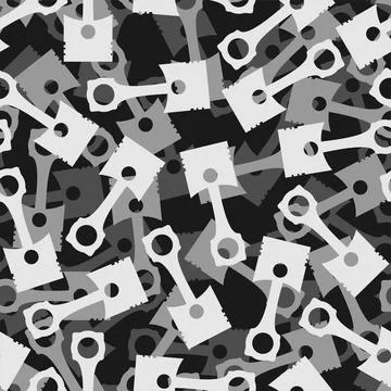 Piston pattern seamless. Motorcycle club background. biker club texture Illustrazione stock