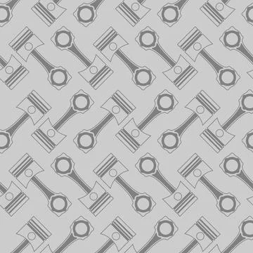 Piston pattern seamless. Motorcycle club background. biker club texture Illustrazione stock