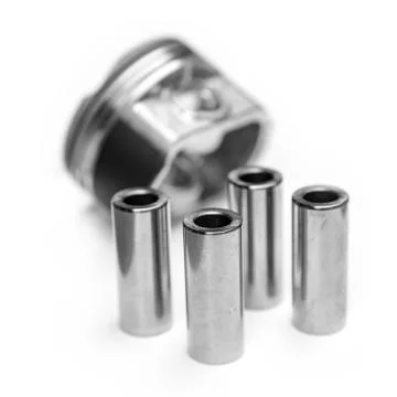Piston pin of a car engine with a shallow depth of field Stock Photos