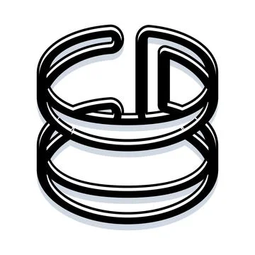 Piston ring engine component with cylinder seal Illustrazione stock