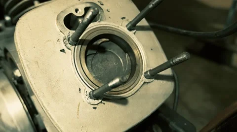 The piston rises and falls inside the motor Stock Footage 58768624