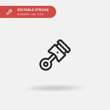 Piston Simple vector icon. Illustration symbol design template for web mobile Stock Illustration