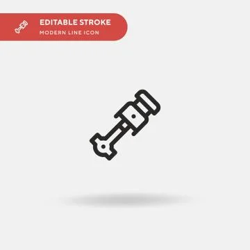 Piston Simple vector icon. Illustration symbol design template for web mobile Stock Illustration
