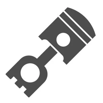 Piston solid icon. Car cylinder vector illustration isolated on white. Car part Stock-Illustration