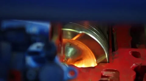 Piston works into car engine Video stock 41288680
