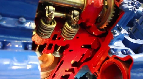 Piston works into car engine Video stock 41302183