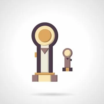 Pistons flat color vector icon Stock Illustration