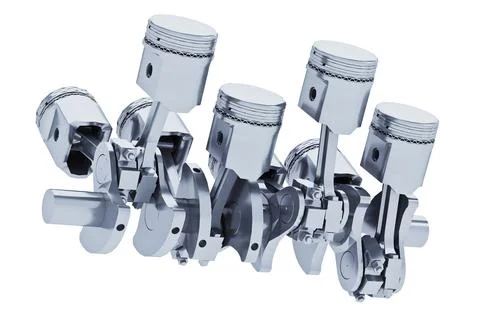 Pistons V8 engine Illustrazione stock