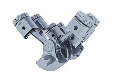 Pistons V8 engine Illustrazione stock