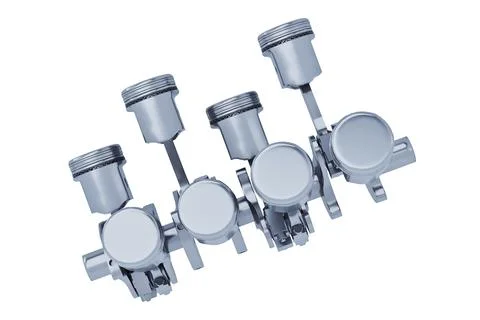 Pistons V8 engine Illustrazione stock