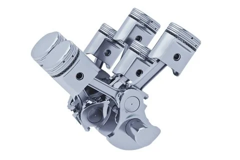 Pistons V8 engine Stock Illustration