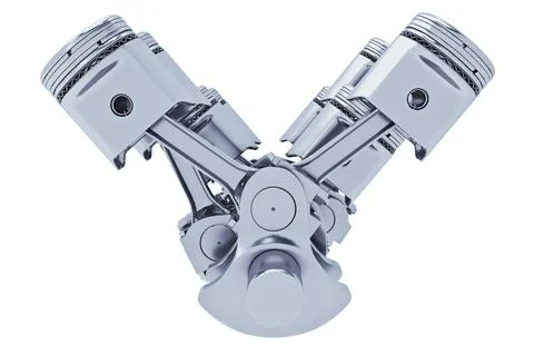 Pistons V8 engine Illustrazione stock