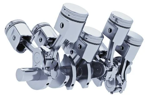 Pistons V8 engine Stock Illustration