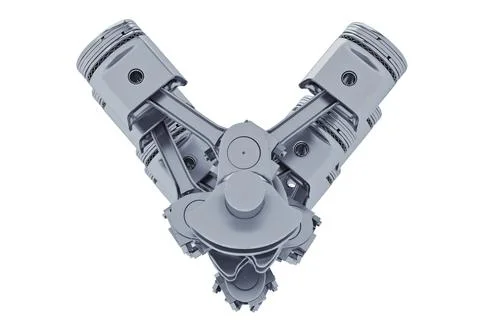 Pistons V8 engine Stock Illustration