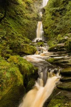 Pistyll Rhaeadr Waterfall Stock Photos