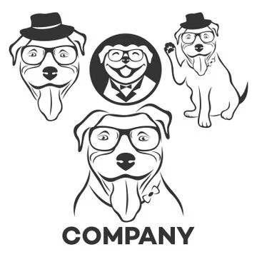 Pit bull logo Stock Illustration
