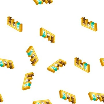 Pit compost isometric icon seamless pattern Stock Illustration