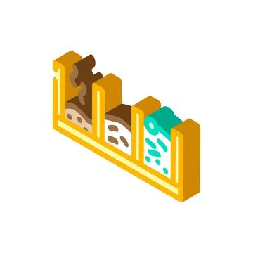 Pit compost isometric icon vector illustration Stock Illustration