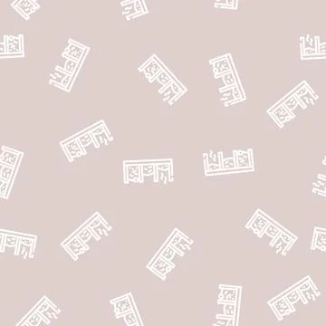 Pit compost line vector seamless pattern 库存插图