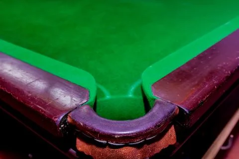 Pit of corrner table snooker Stock Photos