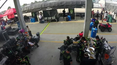 Pit Crew Sebring car race at Sebring International Raceway in Florida Stock Footage 49282729