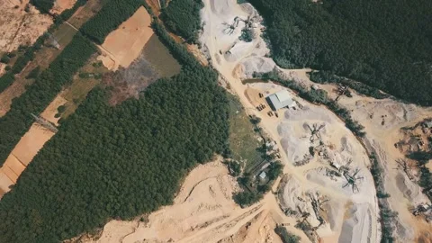 Pit. field development Stock Footage 235409121