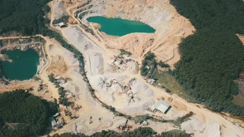 Pit. field development Stock Footage 235411139