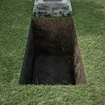 Pit of a grave Illustrazione stock