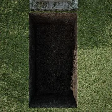 Pit of a grave Illustrazione stock
