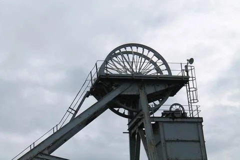 Pit Headstocks. Stock Photos