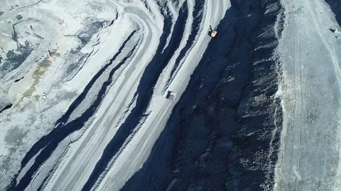 Pit on open-pit mining of minerals in Russia, Siberia Video stock 103321200