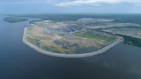 Pit on open-pit mining of minerals in Russia, Siberia Video stock 103409868