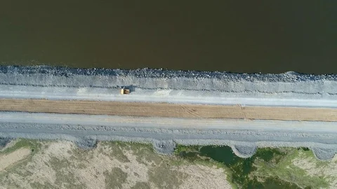 Pit on open-pit mining of minerals in Russia, Siberia Video stock 103442230