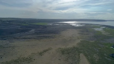 Pit on open-pit mining of minerals in Russia, Siberia Video stock 103442796