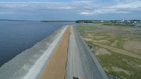 Pit on open-pit mining of minerals in Russia, Siberia Video stock 103442963