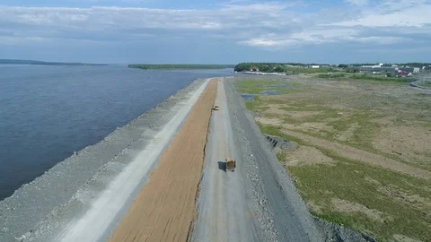 Pit on open-pit mining of minerals in Russia, Siberia Video stock 103443014