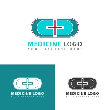 Pit plus logo abstract Stock Illustration