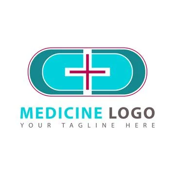 Pit plus logo design Stock Illustration