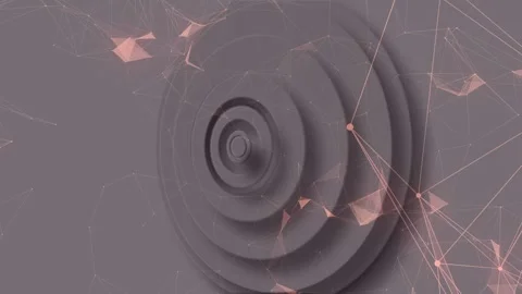 Pit rising disk forming as camera panning right rings growing spinning showing Stock Footage 334768717
