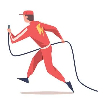 Pit Stop with Man Character Repair Motor Car Refueling Vector Illustration Stock Illustration